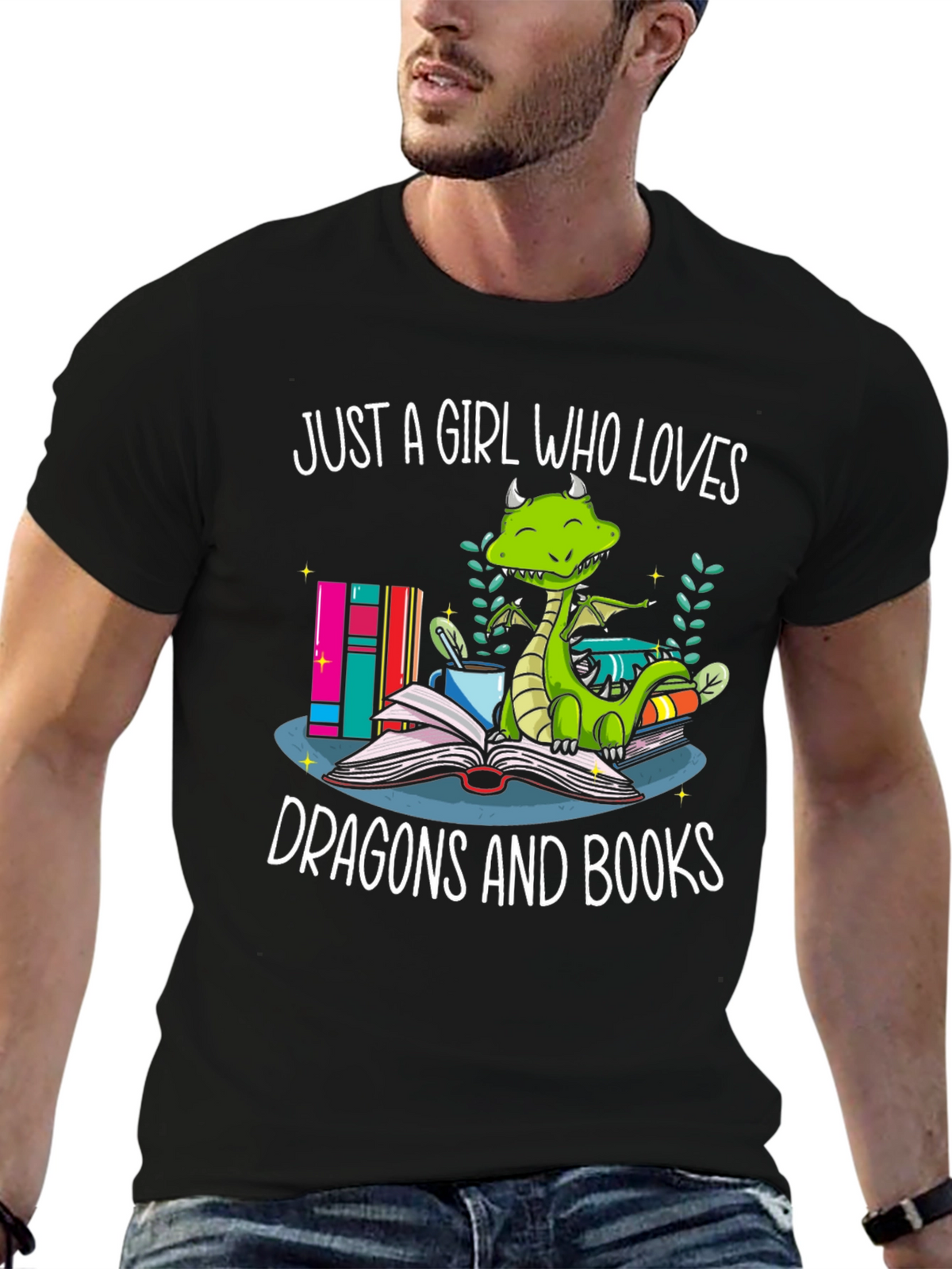Just A Girl Who Loves Dragons and Books T-Shirt