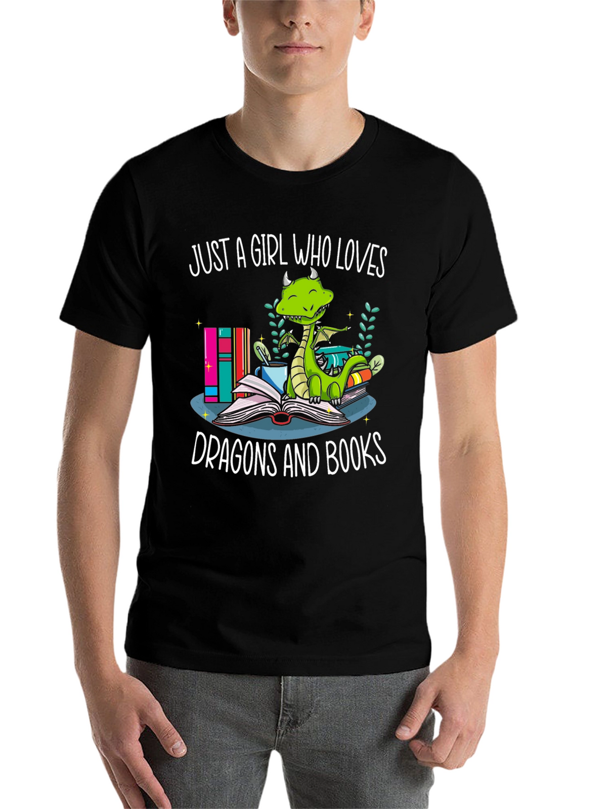 Just A Girl Who Loves Dragons and Books T-Shirt
