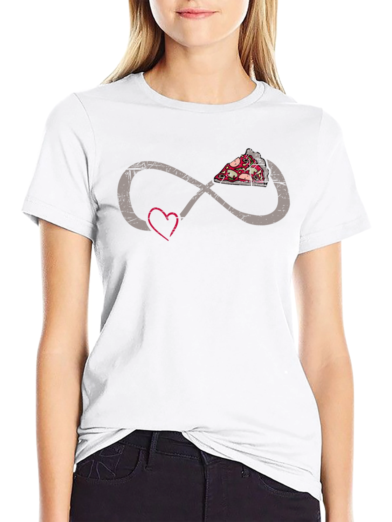 Pizza Infinity Heart T-Shirt