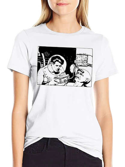 Retro Sci-Fi Graphic Tee - Black