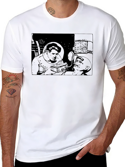 Retro Sci-Fi Graphic Tee - Black