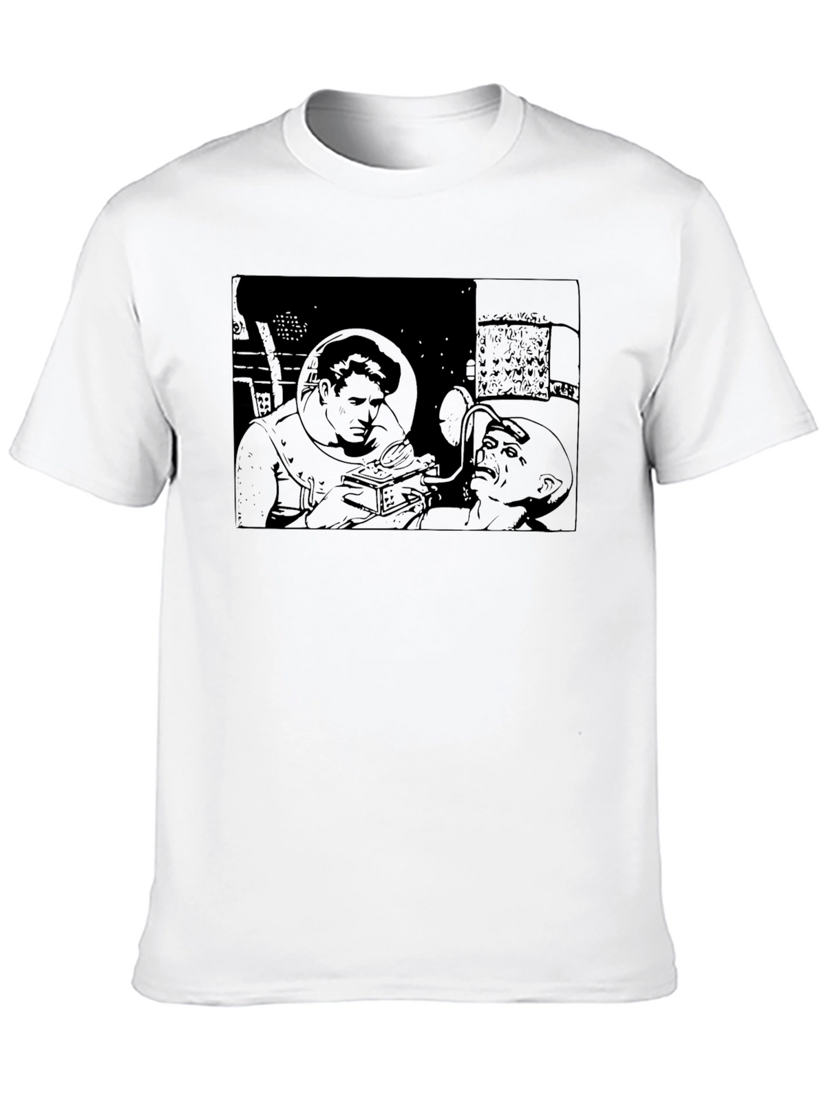 Retro Sci-Fi Graphic Tee - Black