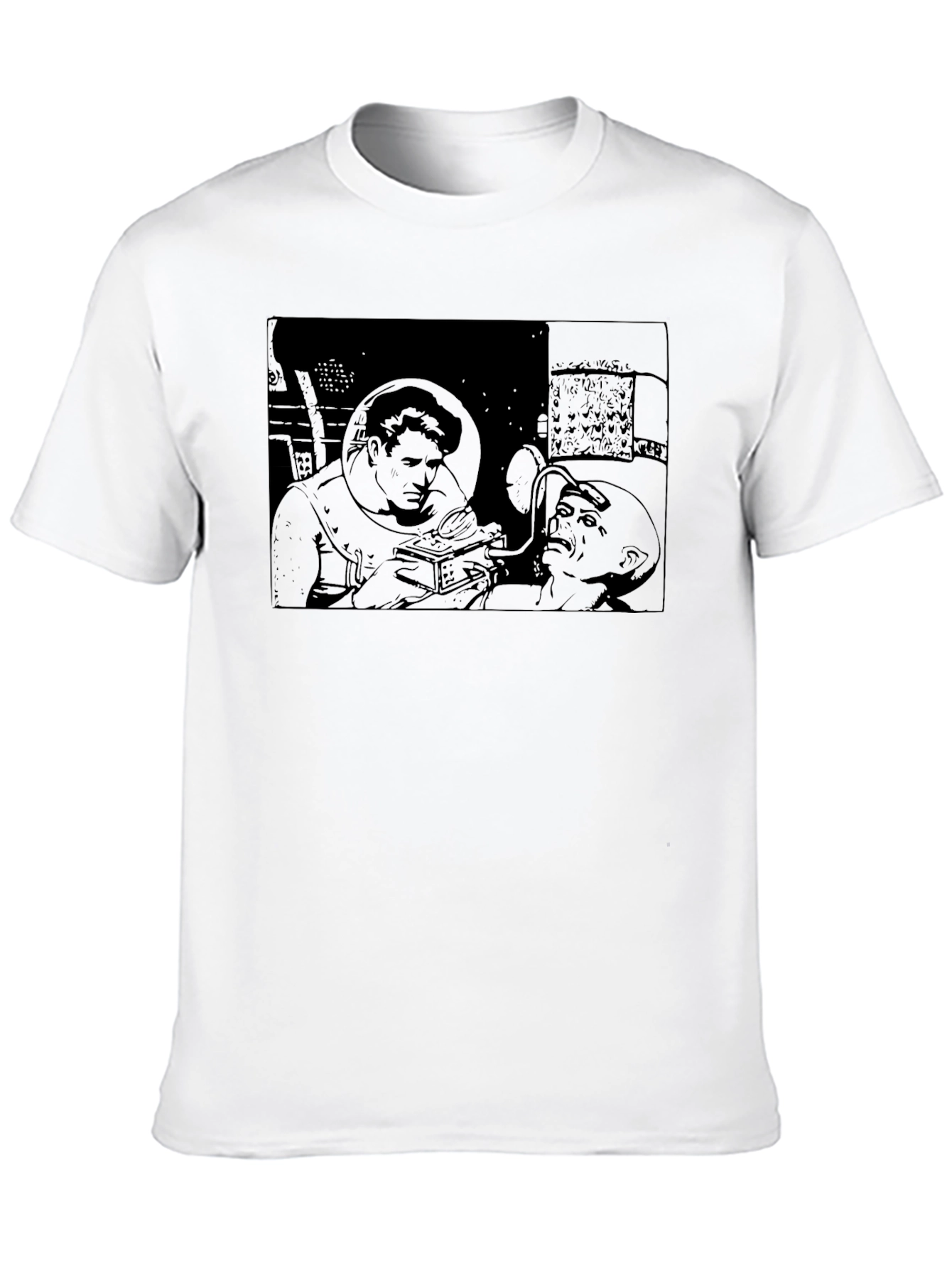 Retro Sci-Fi Graphic Tee - Black