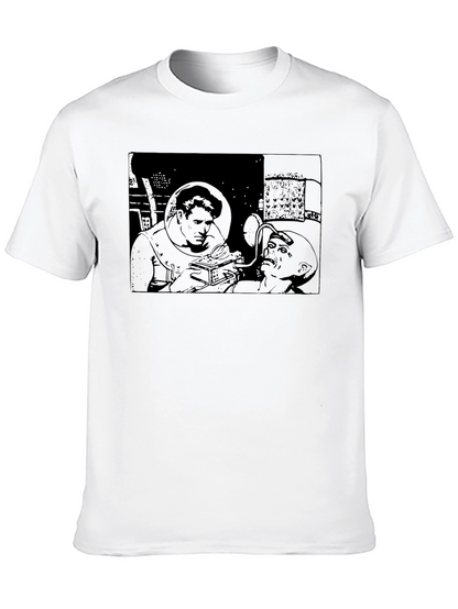 Retro Sci-Fi Graphic Tee - Black