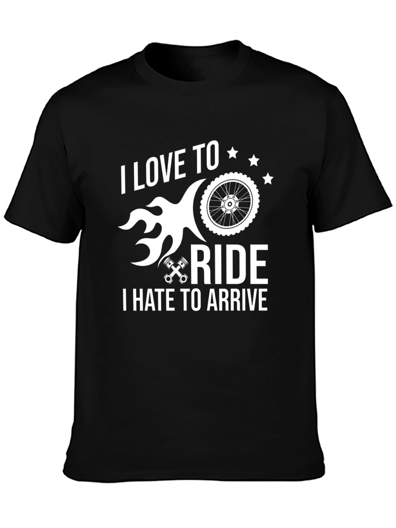 I Love To Ride Biker Graphic T-Shirt