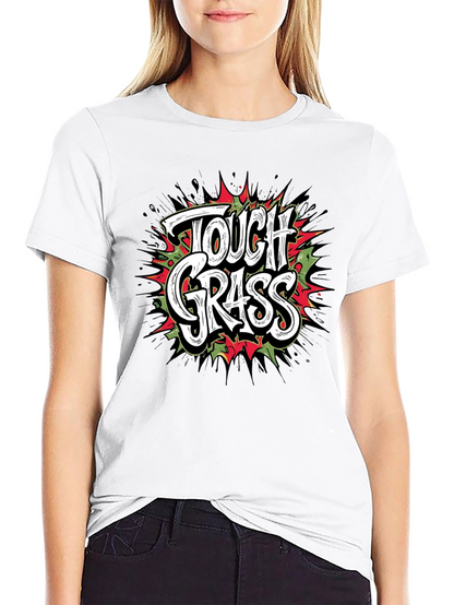 Tough Grass Graphic T-Shirt - Black Crew Neck Tee