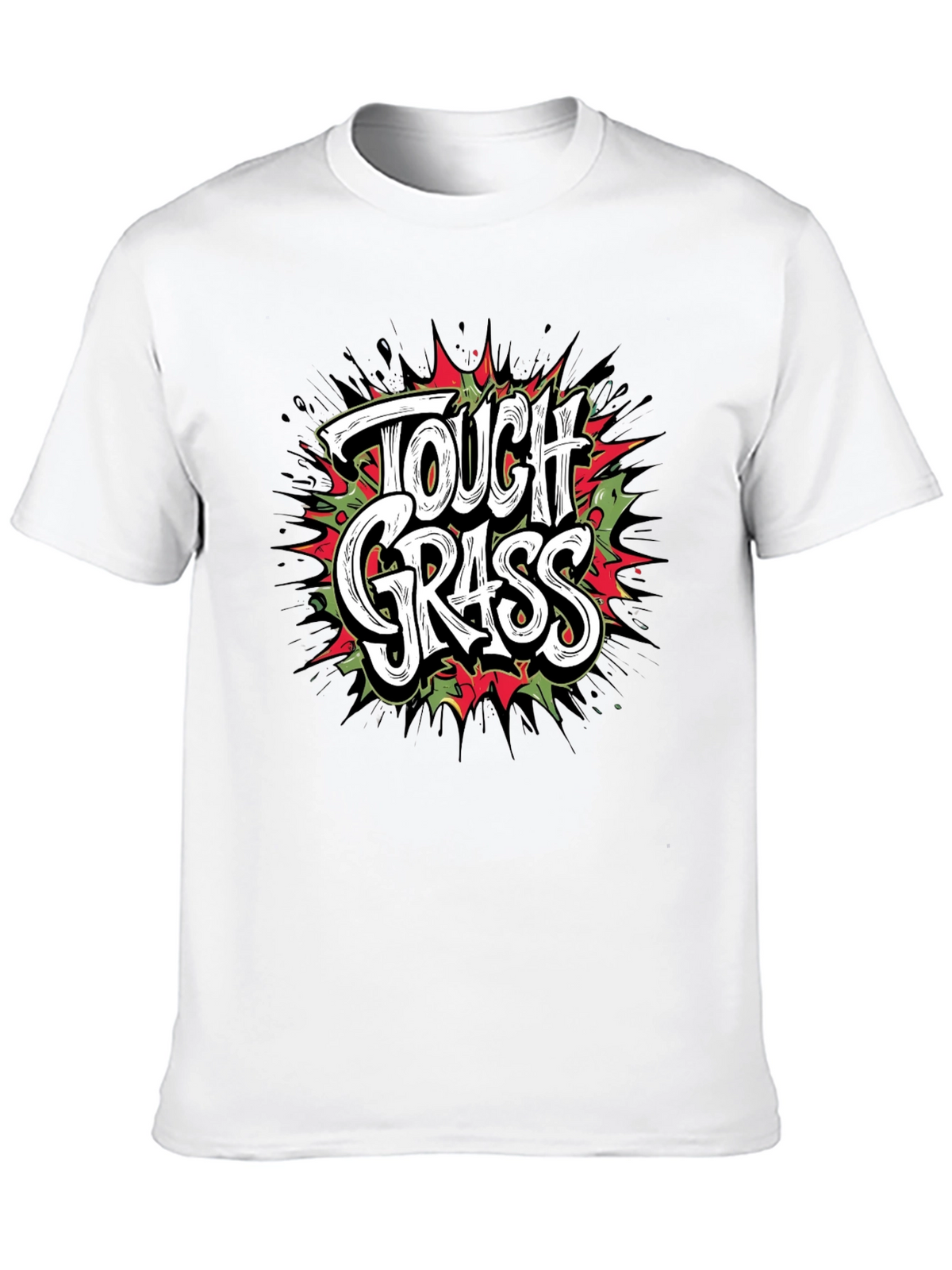 Tough Grass Graphic T-Shirt - Black Crew Neck Tee