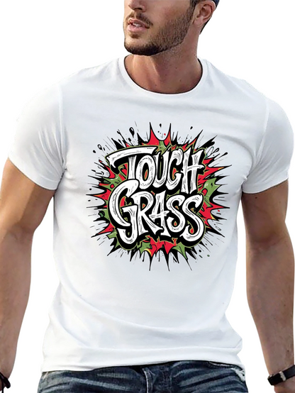 Tough Grass Graphic T-Shirt - Black Crew Neck Tee