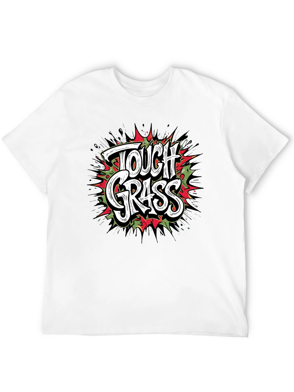 Tough Grass Graphic T-Shirt - Black Crew Neck Tee