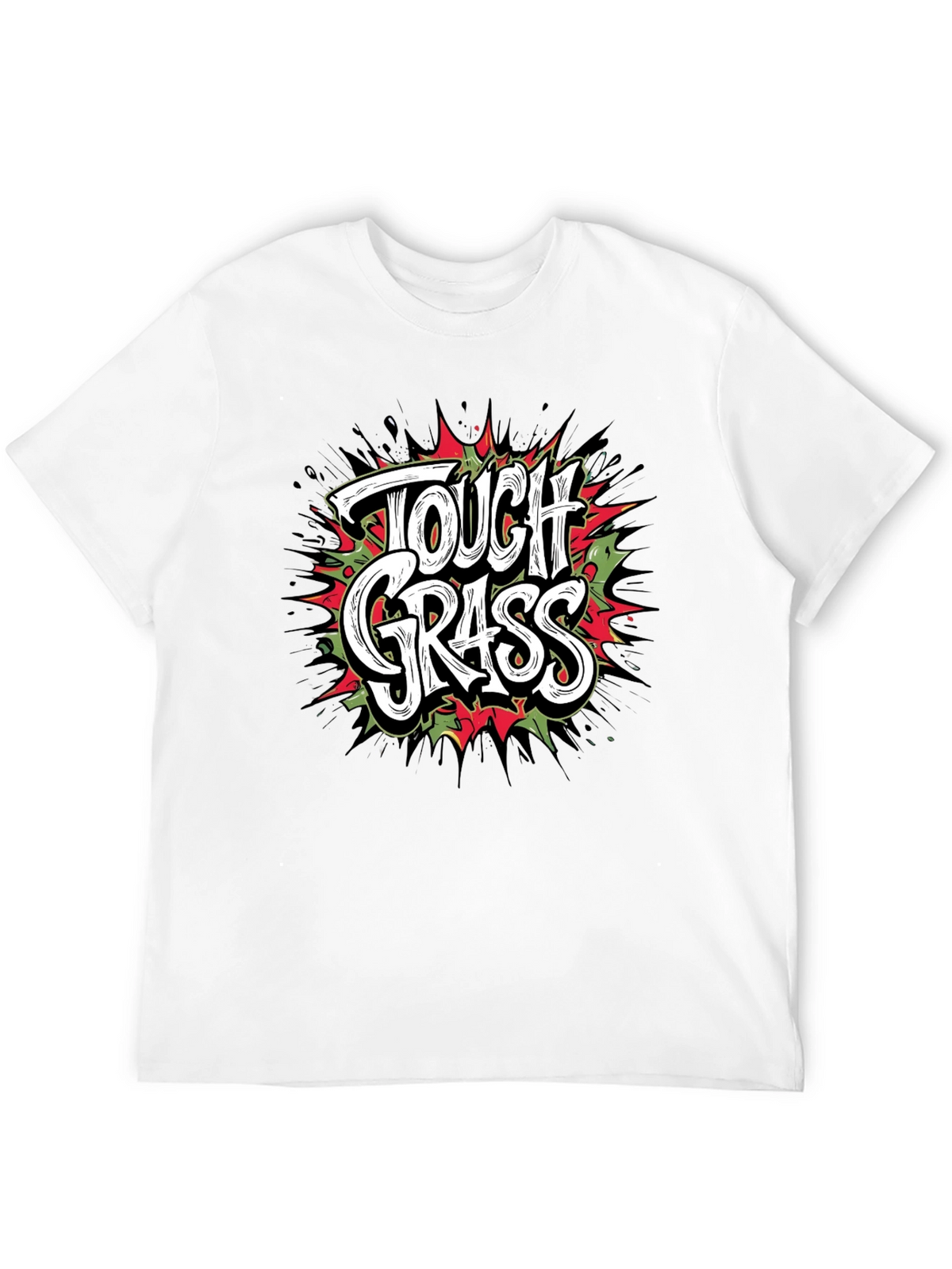Tough Grass Graphic T-Shirt - Black Crew Neck Tee