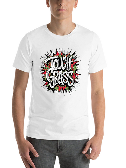 Tough Grass Graphic T-Shirt - Black Crew Neck Tee