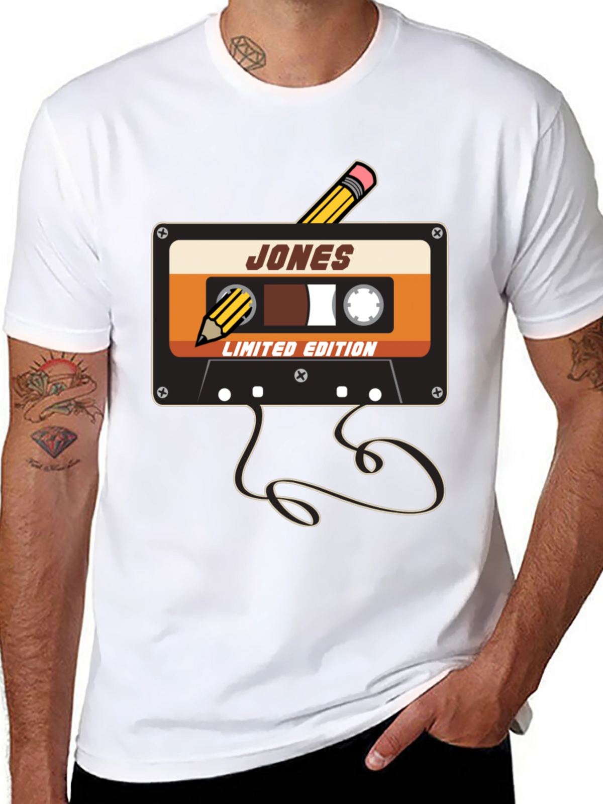 Retro Cassette Tape Pencil T-Shirt