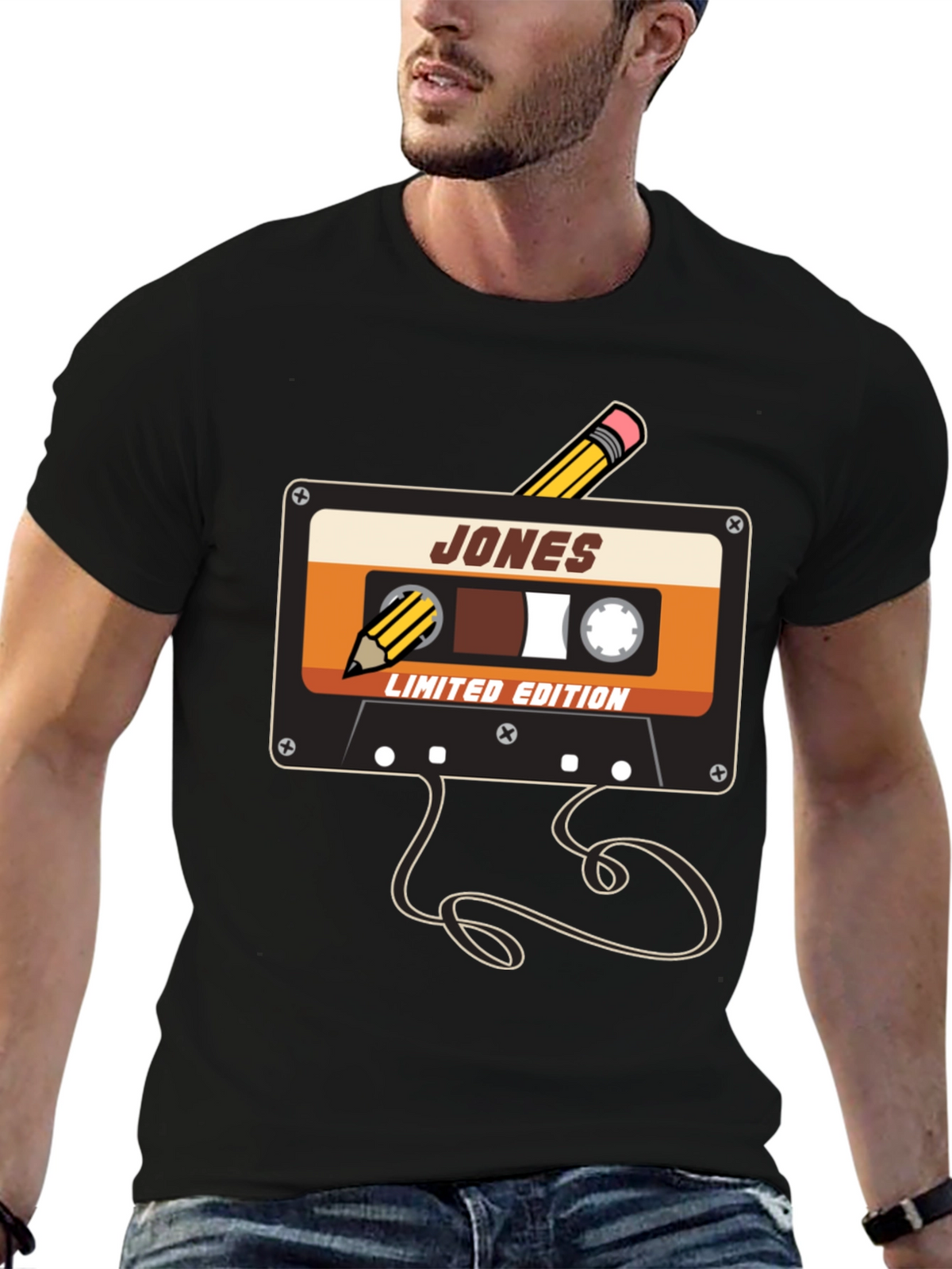 Retro Cassette Tape Pencil T-Shirt