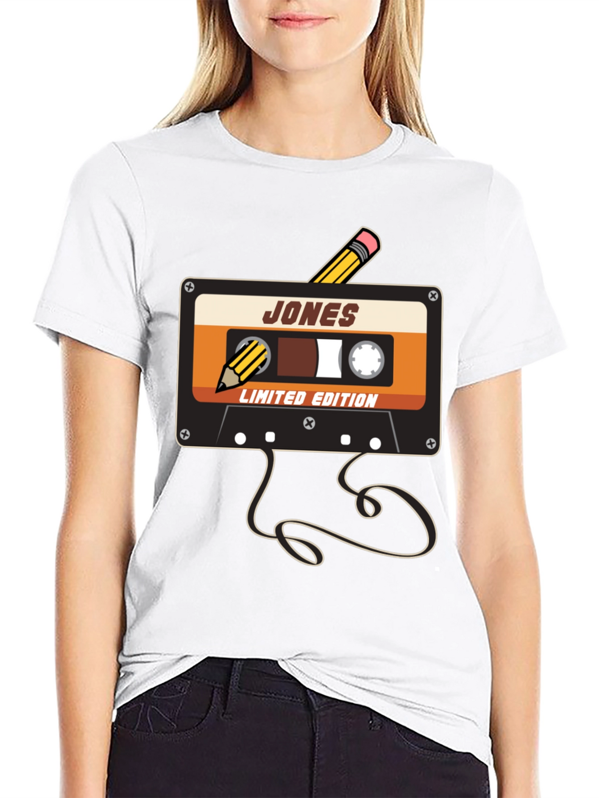 Retro Cassette Tape Pencil T-Shirt