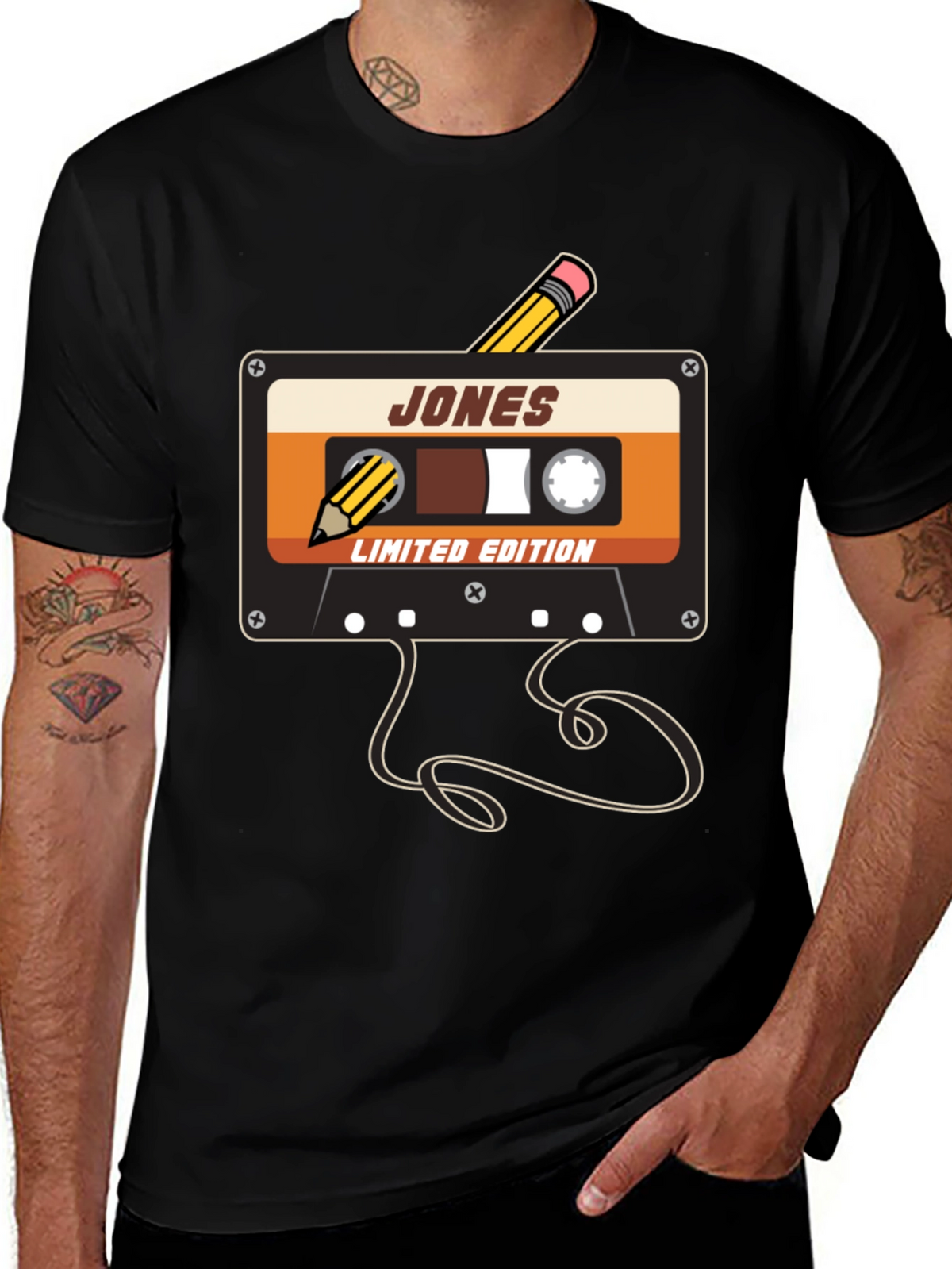 Retro Cassette Tape Pencil T-Shirt