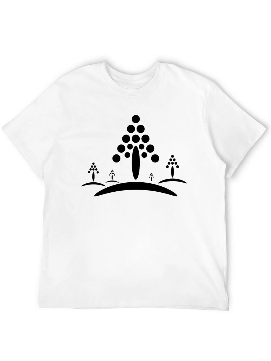 Abstract Forest Tee - Black Graphic T-Shirt