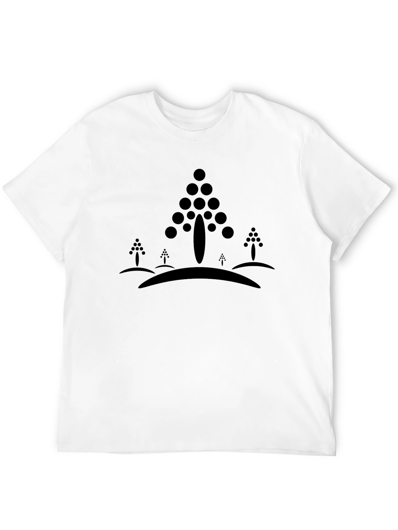Abstract Forest Tee - Black Graphic T-Shirt