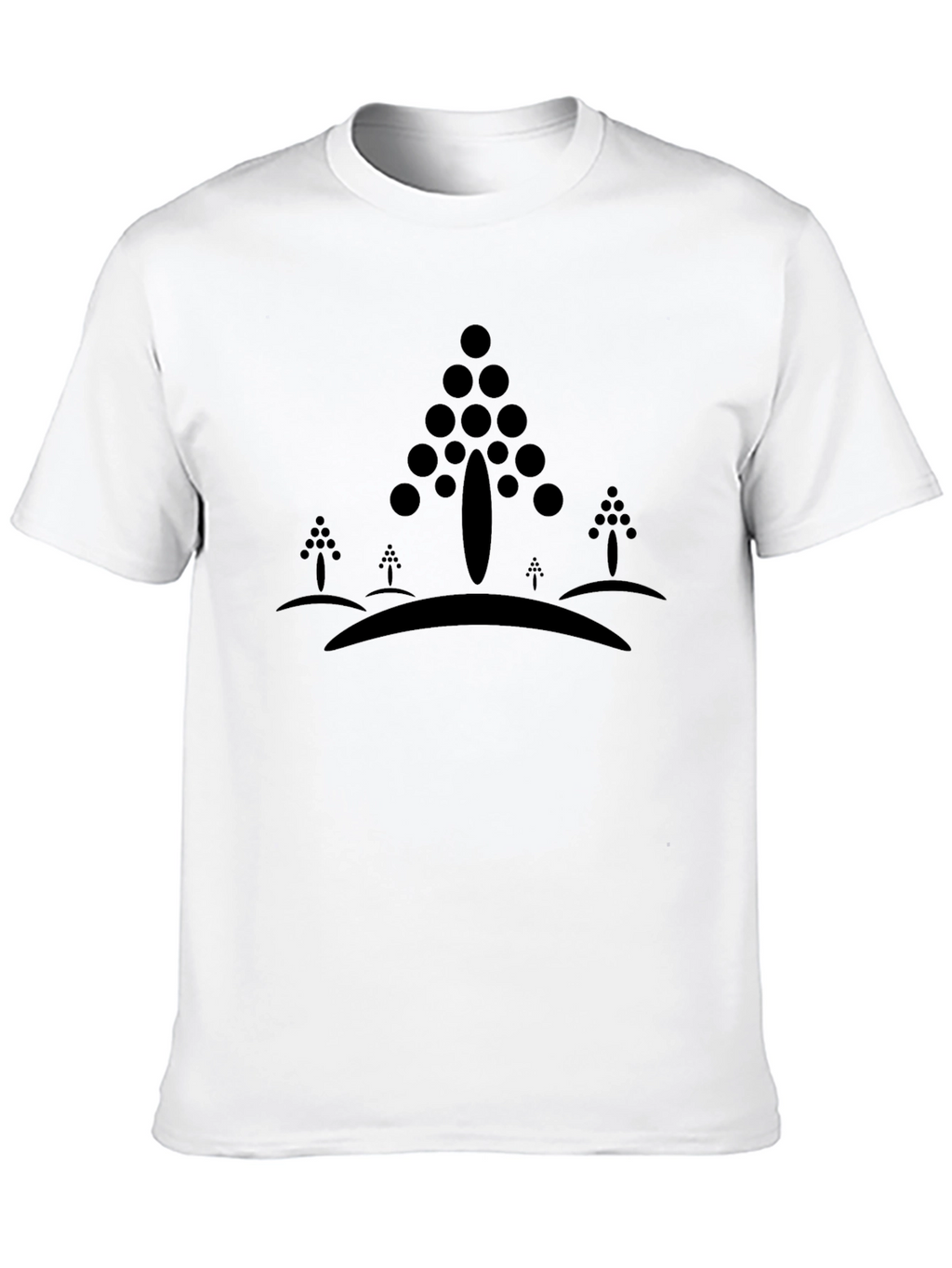 Abstract Forest Tee - Black Graphic T-Shirt