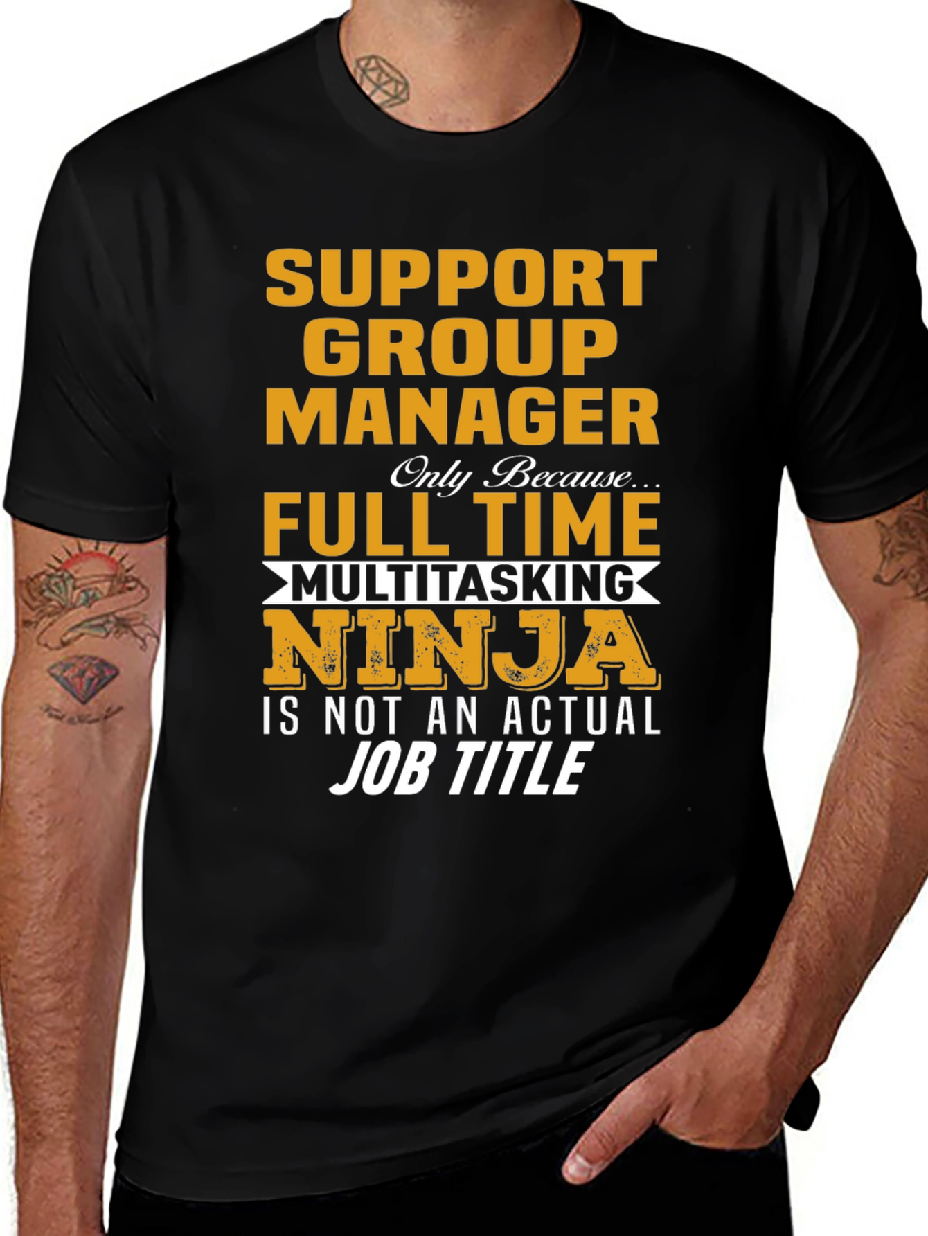 Support Group Manager Multitasking Ninja T-Shirt