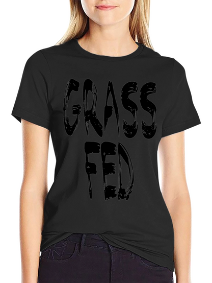 Grass Fed T-Shirt - Black Graphic Tee