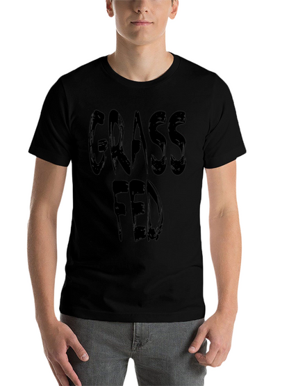 Grass Fed T-Shirt - Black Graphic Tee