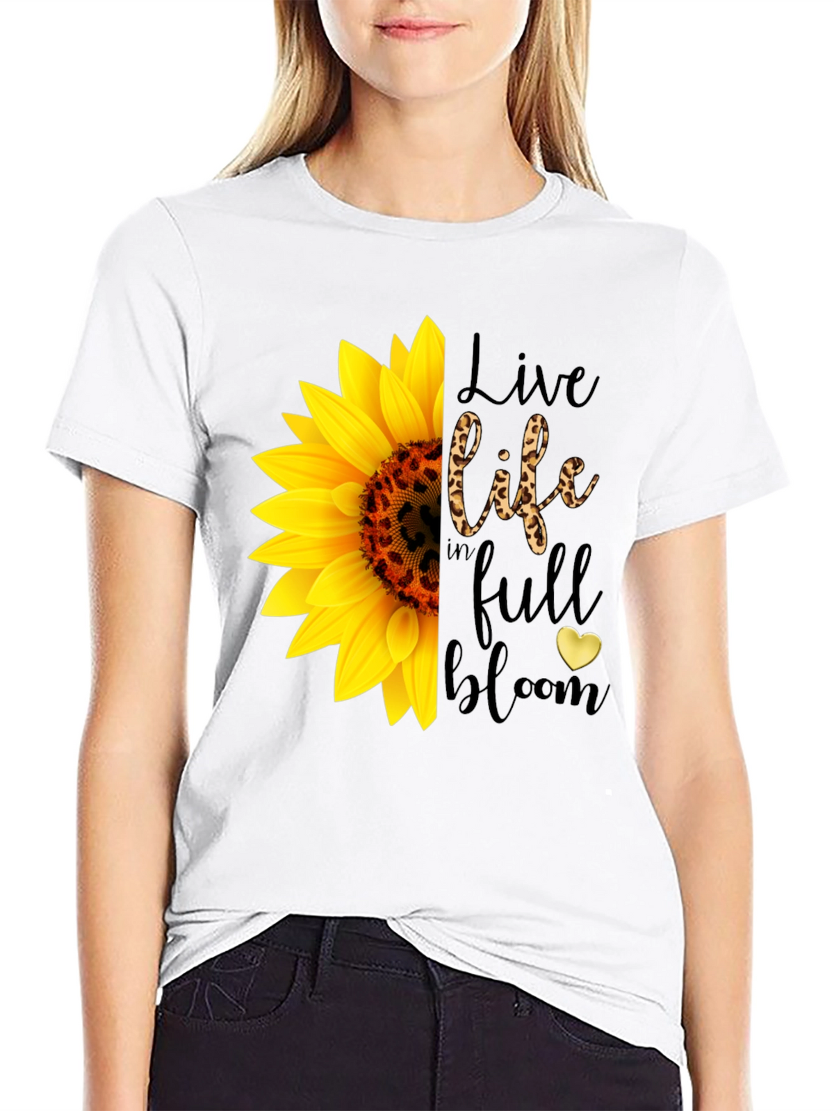 Sunflower Leopard Print Graphic Tee
