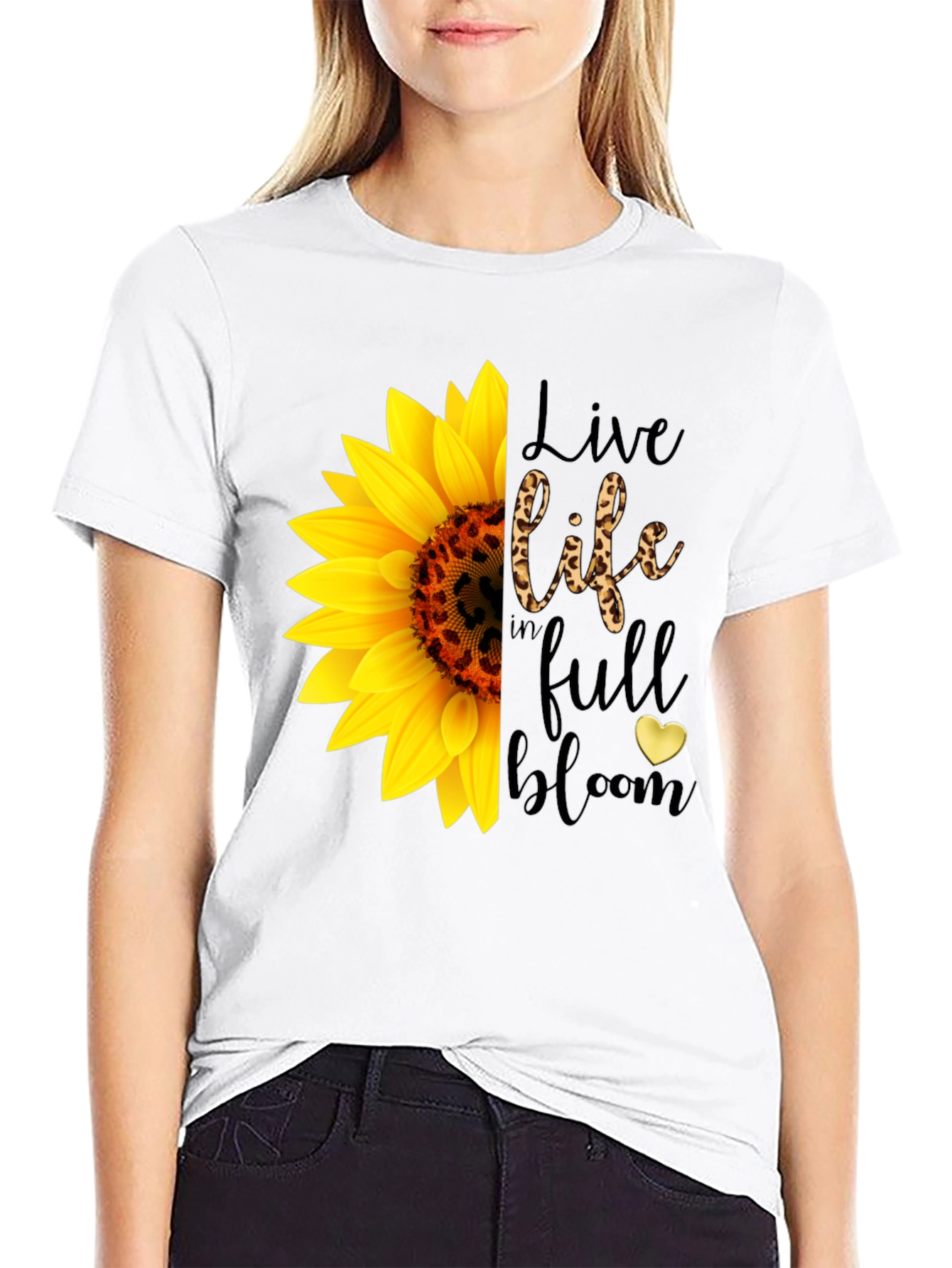 Sunflower Leopard Print Graphic Tee