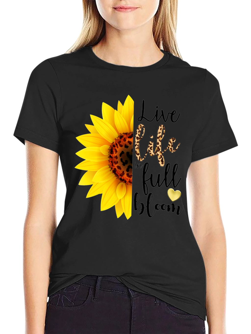 Sunflower Leopard Print Graphic Tee