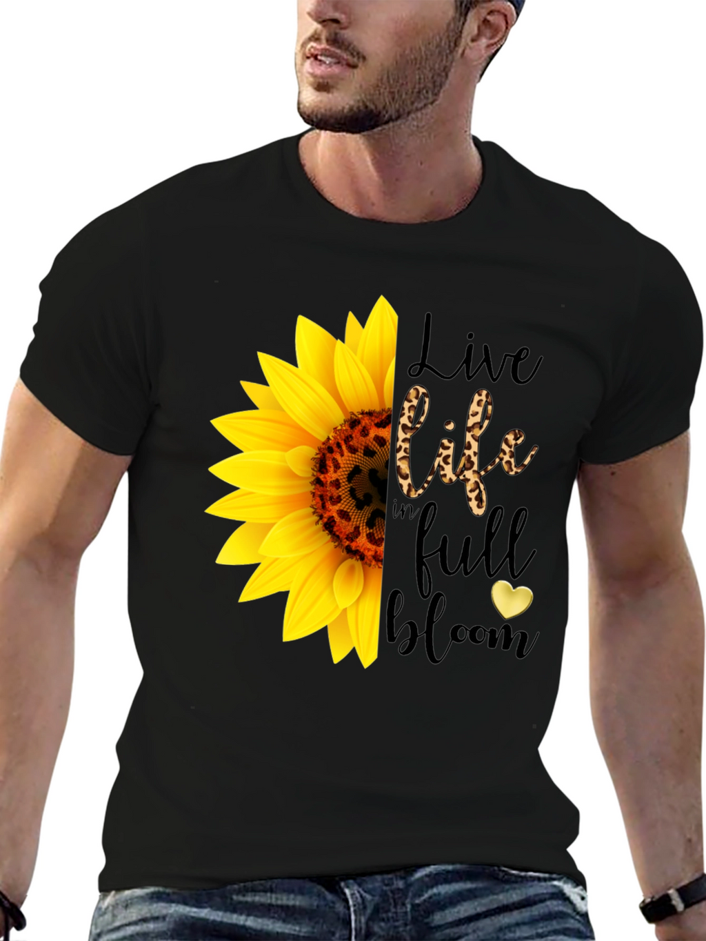 Sunflower Leopard Print Graphic Tee