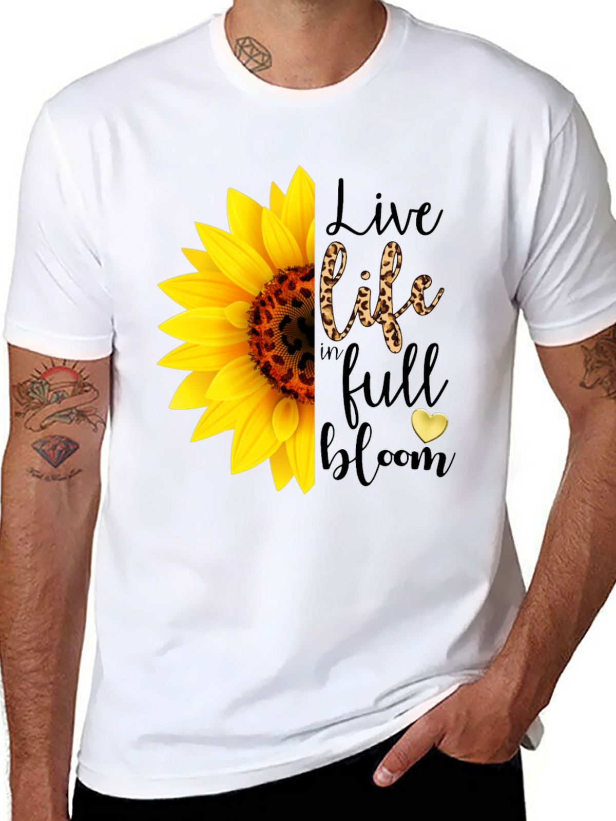 Sunflower Leopard Print Graphic Tee