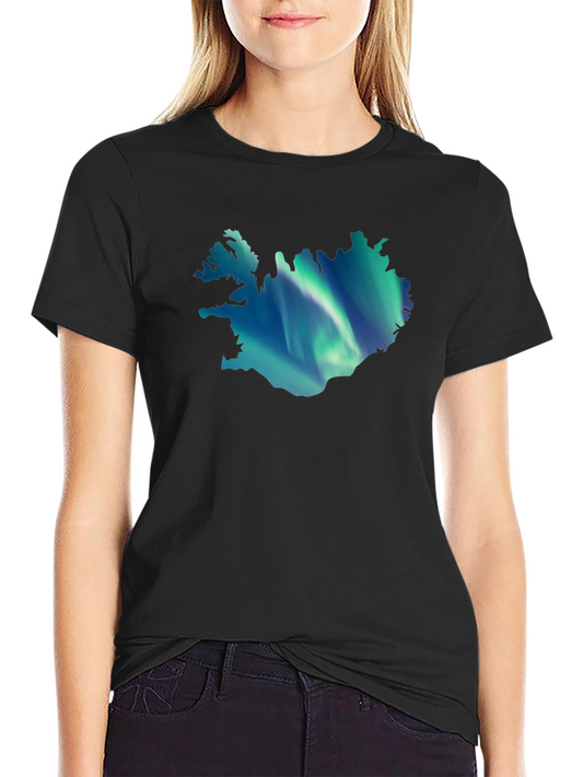 Iceland Aurora Graphic Tee - Mens Black T-Shirt