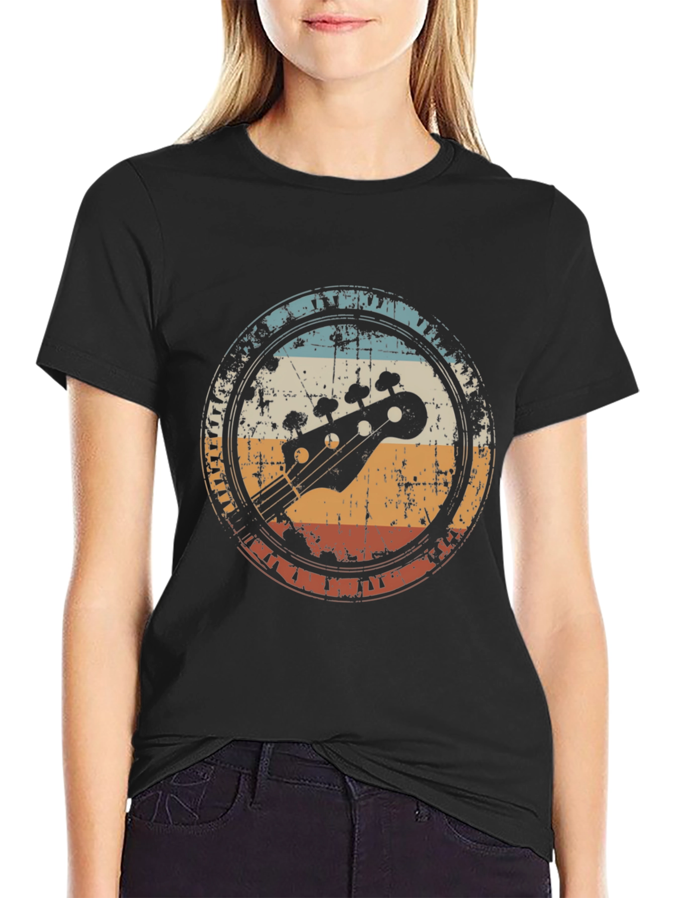 Retro Bass Guitar T-Shirt - Vintage Music Tee