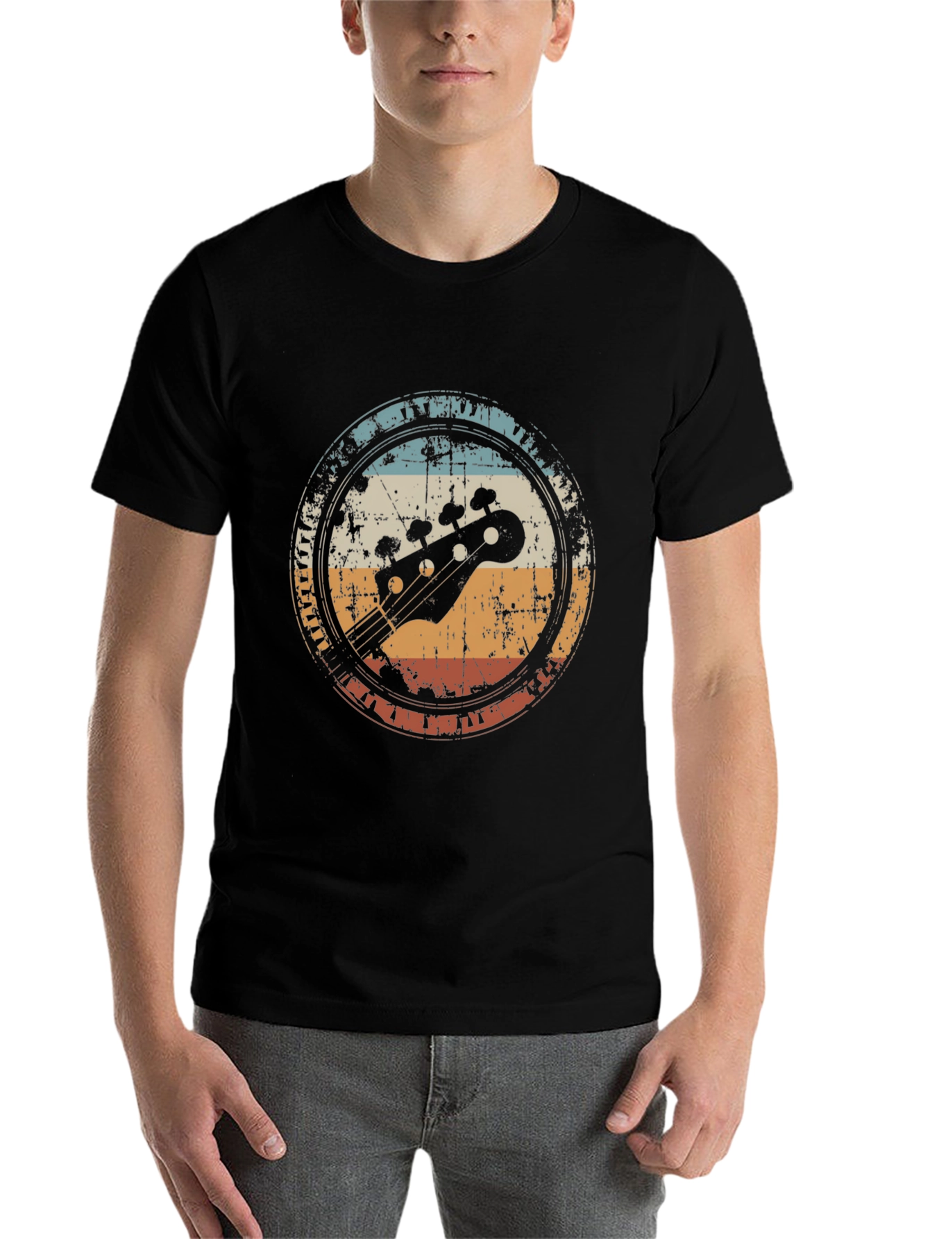 Retro Bass Guitar T-Shirt - Vintage Music Tee