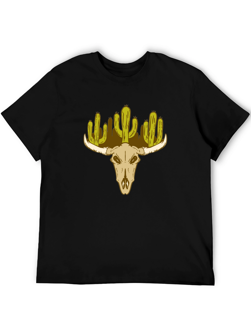 Cactus Skull Graphic T-Shirt - Western Desert Style