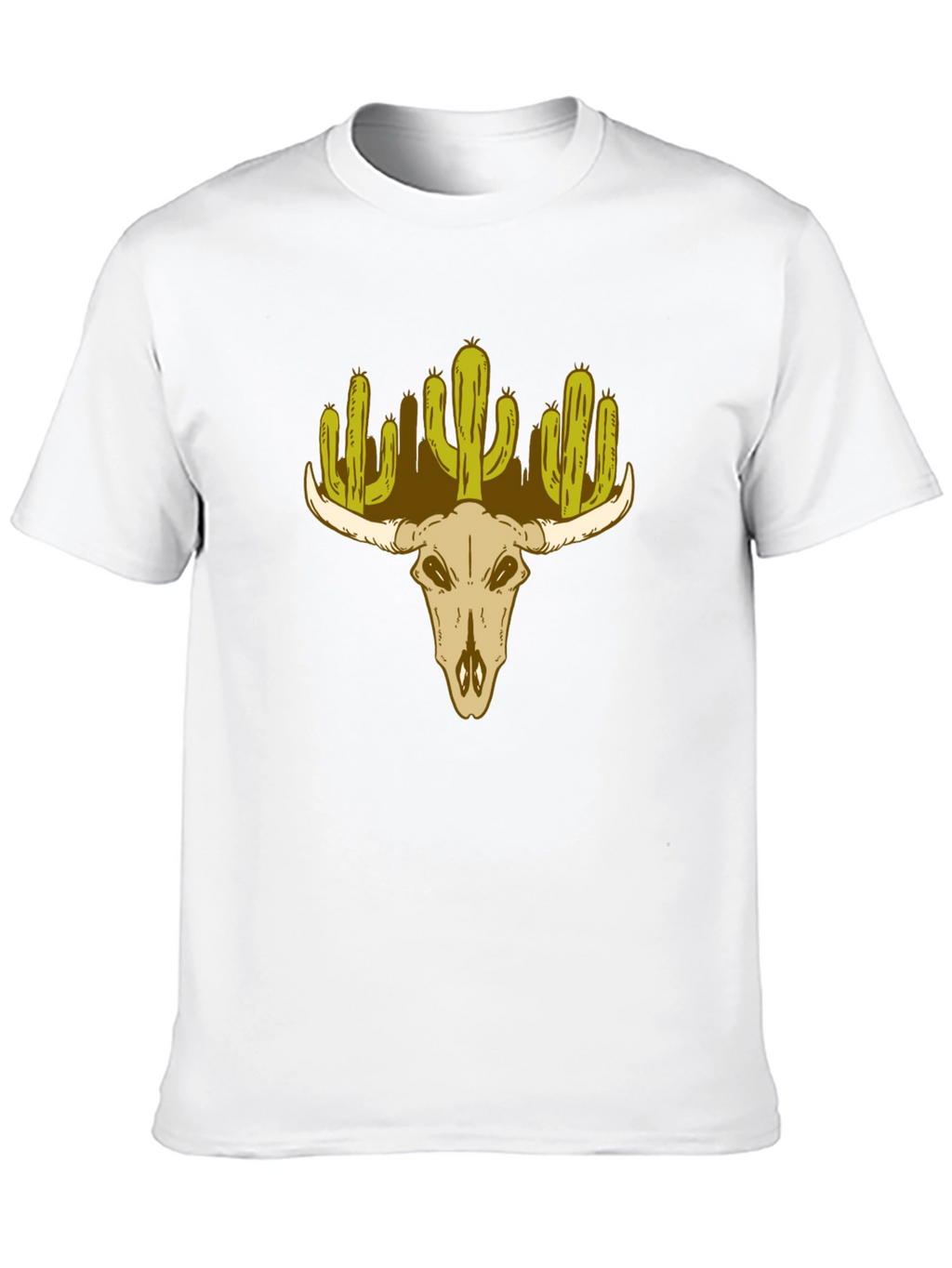 Cactus Skull Graphic T-Shirt - Western Desert Style