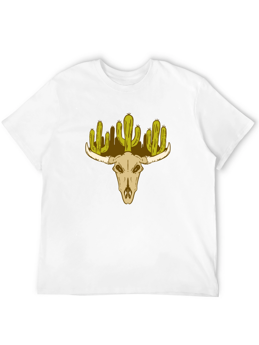Cactus Skull Graphic T-Shirt - Western Desert Style