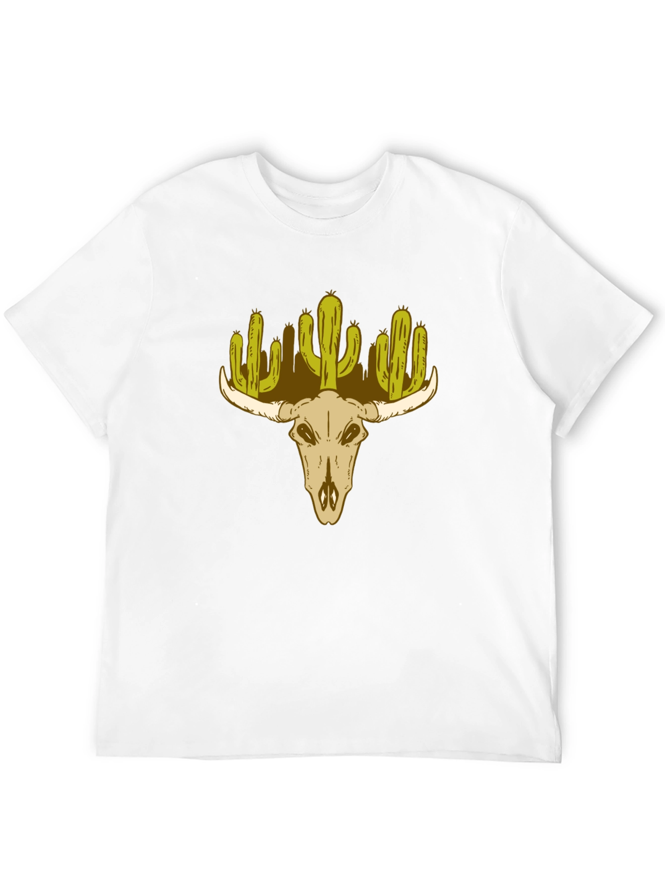 Cactus Skull Graphic T-Shirt - Western Desert Style