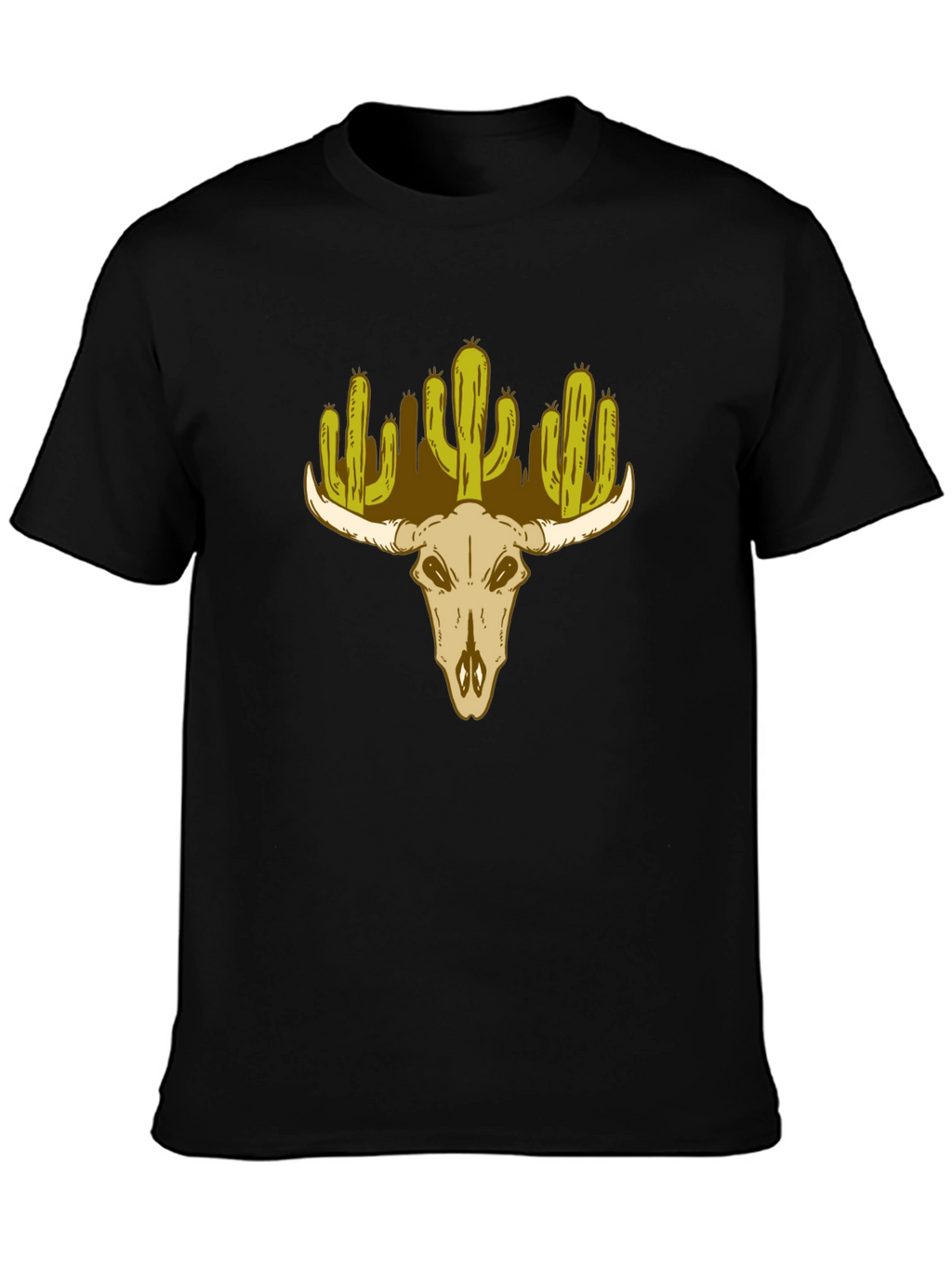 Cactus Skull Graphic T-Shirt - Western Desert Style