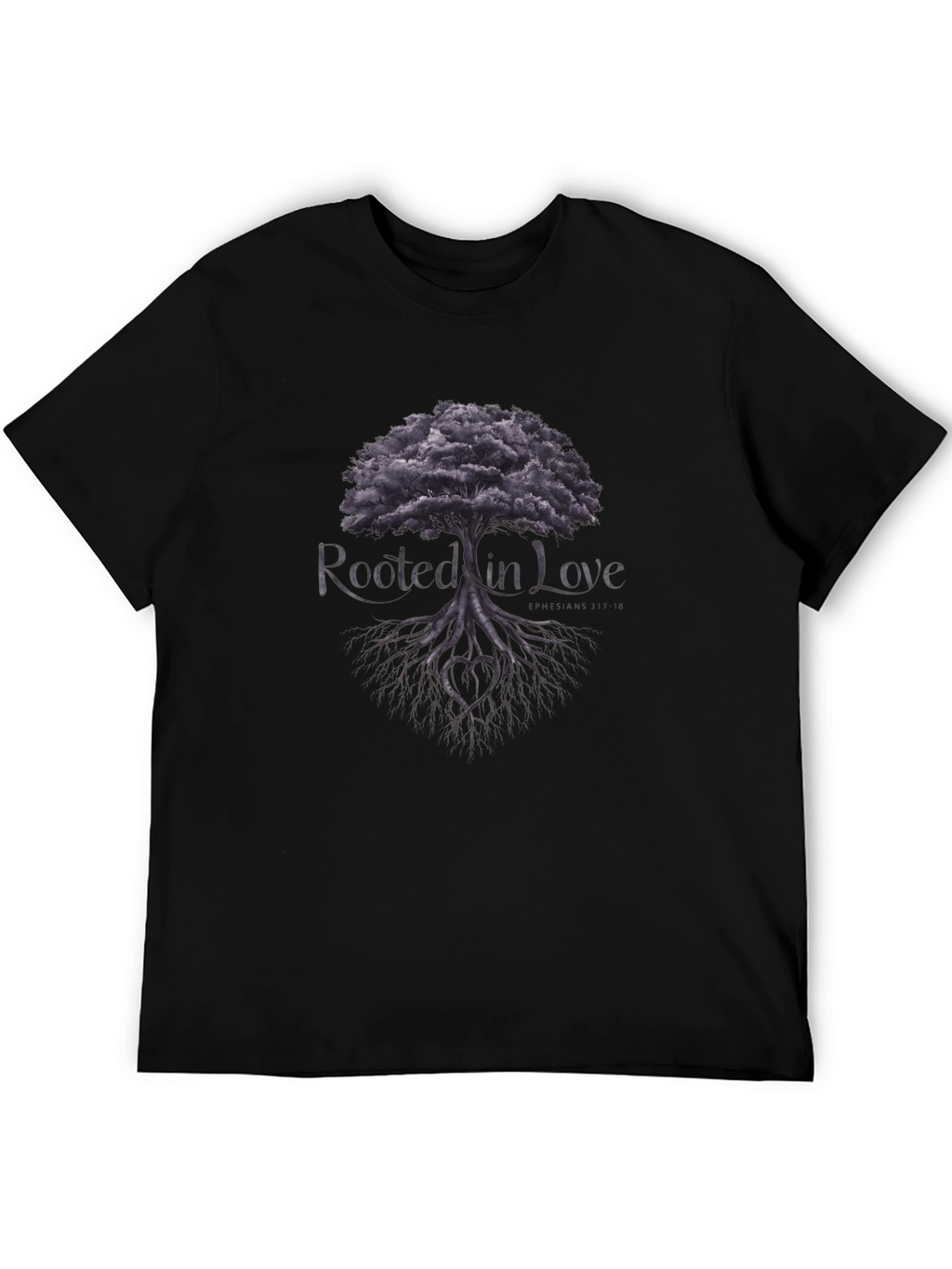 Rooted in Love Tree Graphic Tee - Black