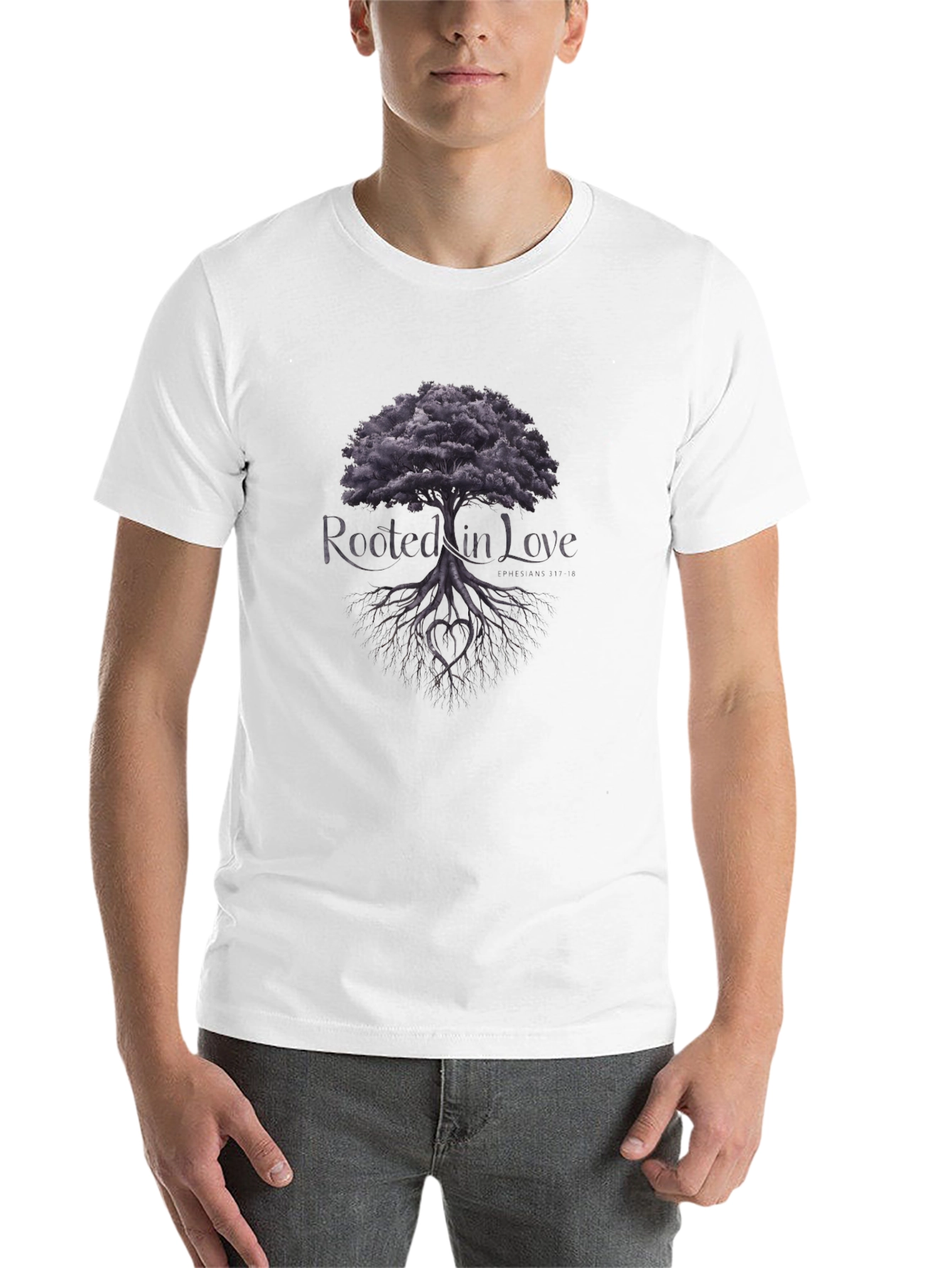 Rooted in Love Tree Graphic Tee - Black