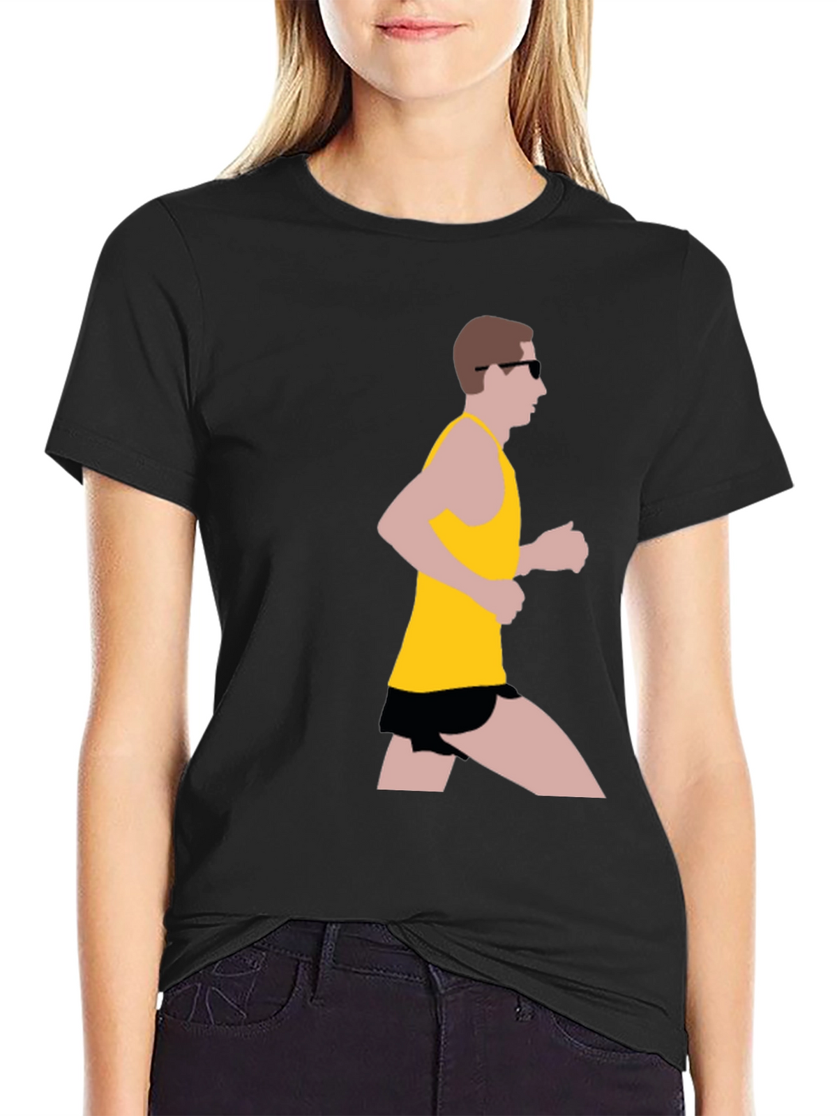 Runner Graphic Black T-Shirt