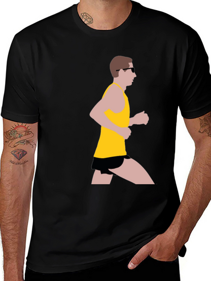 Runner Graphic Black T-Shirt