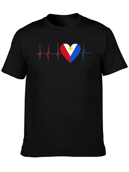 Philippines Heartbeat Flag T-Shirt