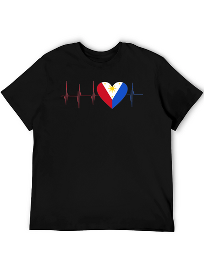 Philippines Heartbeat Flag T-Shirt