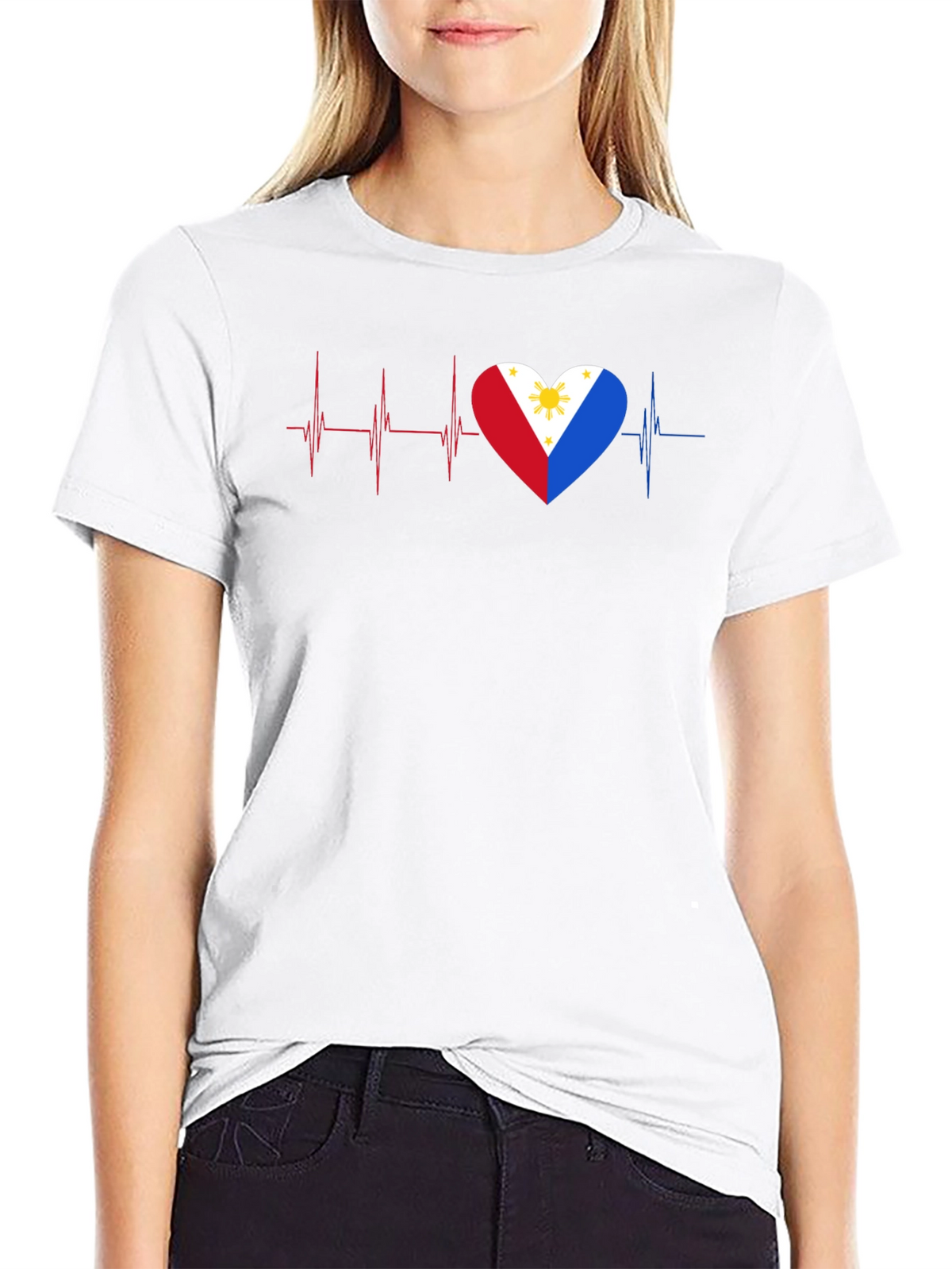 Philippines Heartbeat Flag T-Shirt