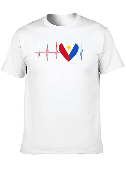 Philippines Heartbeat Flag T-Shirt