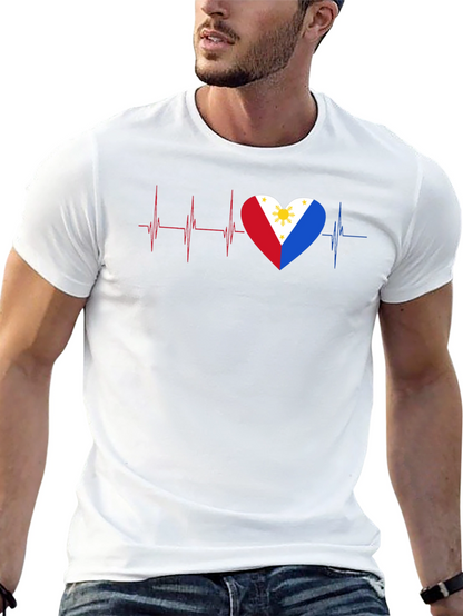 Philippines Heartbeat Flag T-Shirt