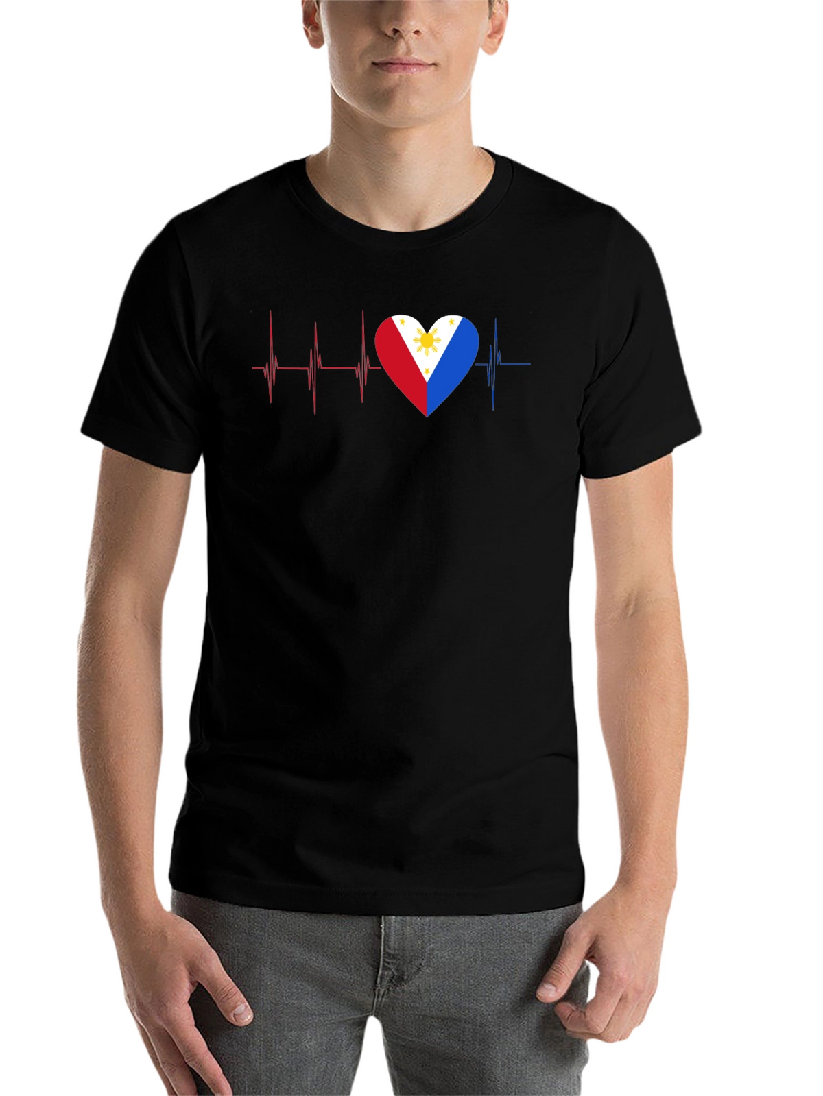 Philippines Heartbeat Flag T-Shirt