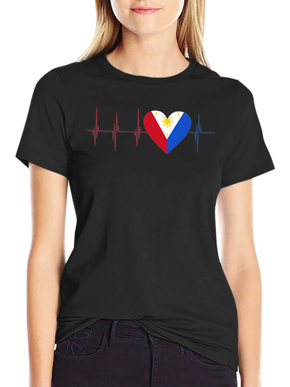 Philippines Heartbeat Flag T-Shirt