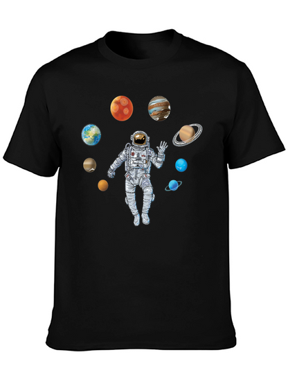 Astronaut & Planets Graphic Print T-Shirt